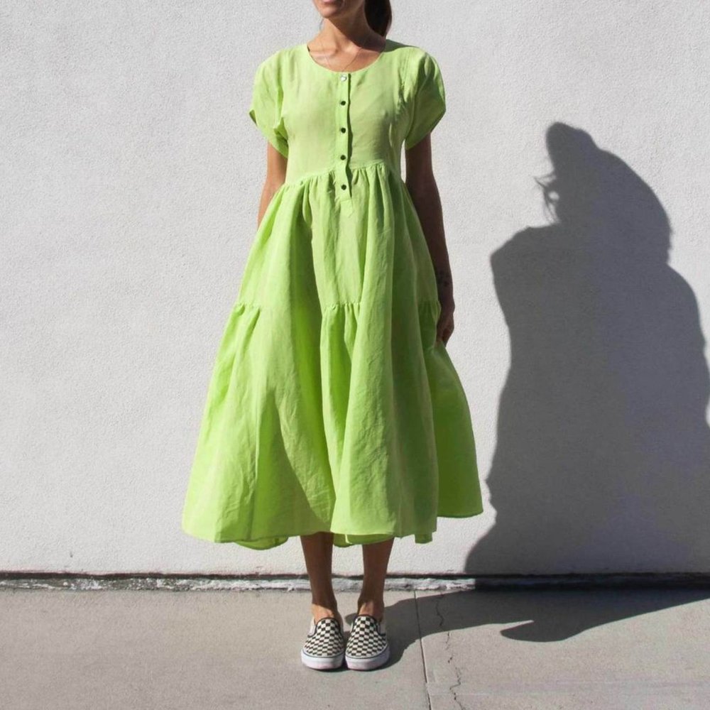 Maryam Nassir Zadeh Florenza lime green dress